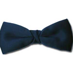 100% Silk Black Pre-Tied Bow Tie